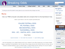 Tablet Screenshot of breakingodds.com